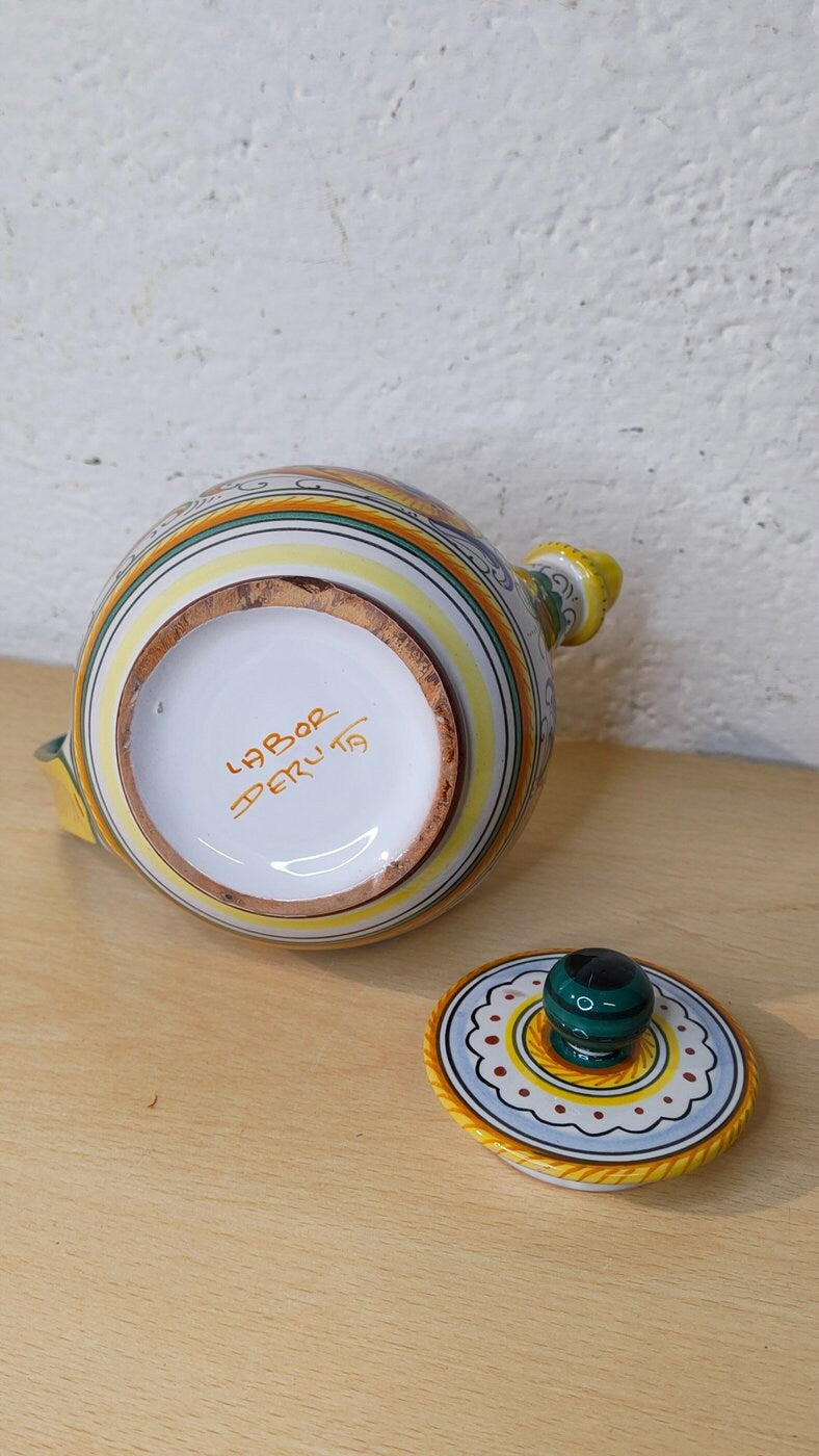 Teiera Deruta in Ceramica - Decorazione Artigianale Made in Italy