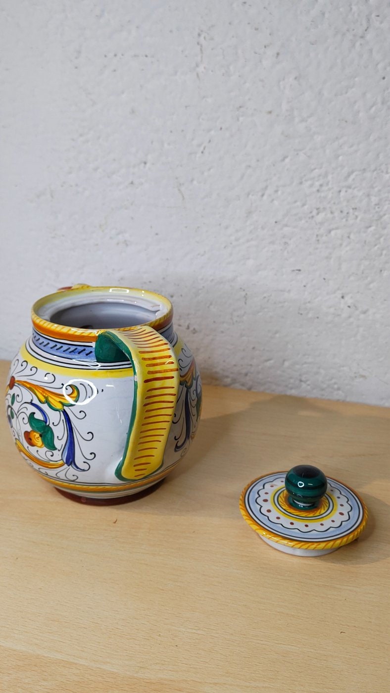 Teiera Deruta in Ceramica - Decorazione Artigianale Made in Italy