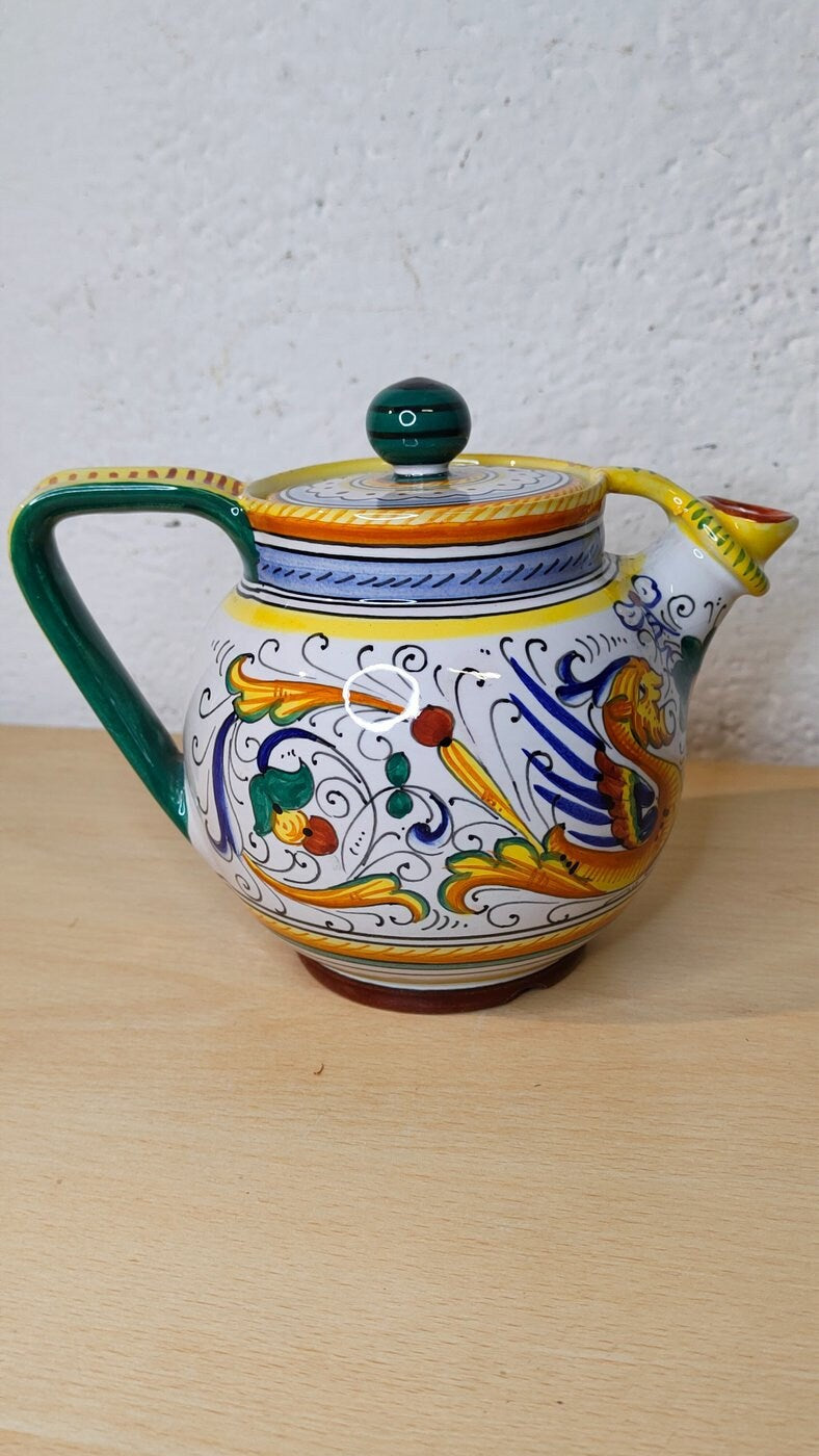 Teiera Deruta in Ceramica - Decorazione Artigianale Made in Italy