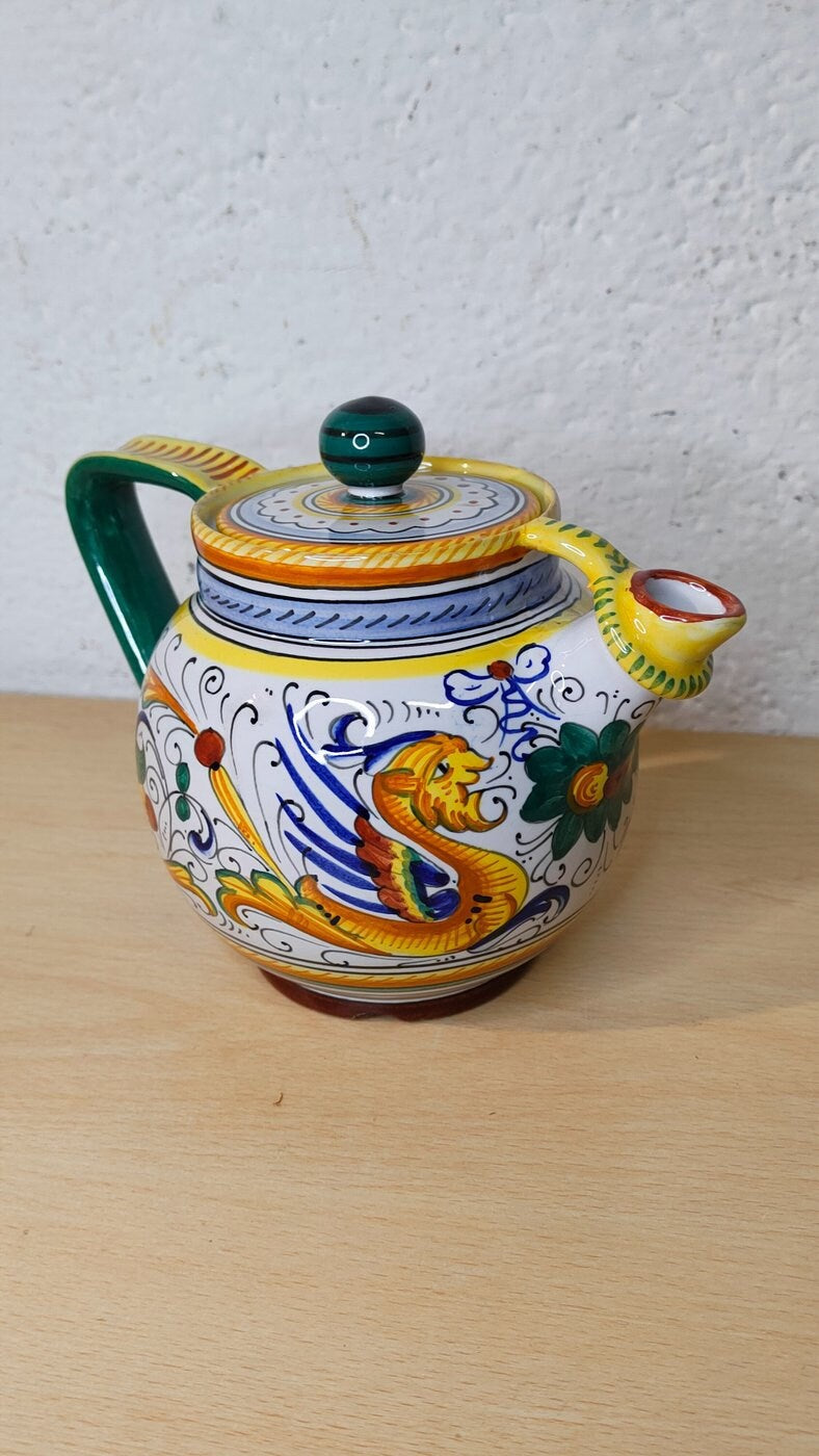 Teiera Deruta in Ceramica - Decorazione Artigianale Made in Italy
