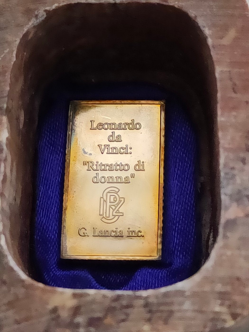 Lingottini in argento Leonardo da Vinci-ritratto di donna-inc. G. Lancia