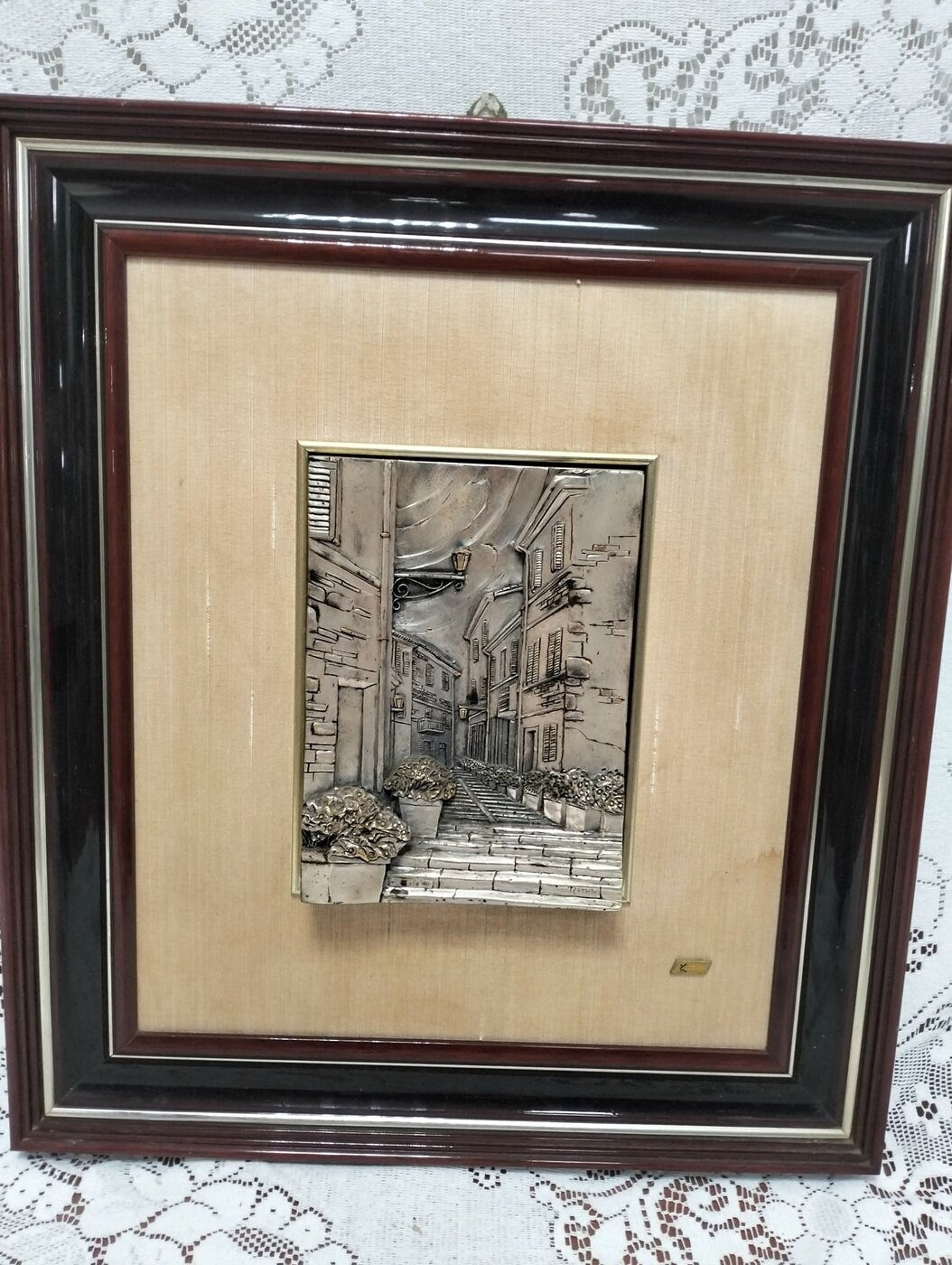 Quadro in Rilievo in Argento 800 con Cornice - Eleganza e Arte in un Unico Pezzo
