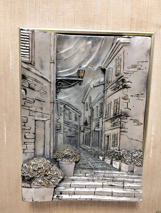 Quadro in Rilievo in Argento 800 con Cornice - Eleganza e Arte in un Unico Pezzo