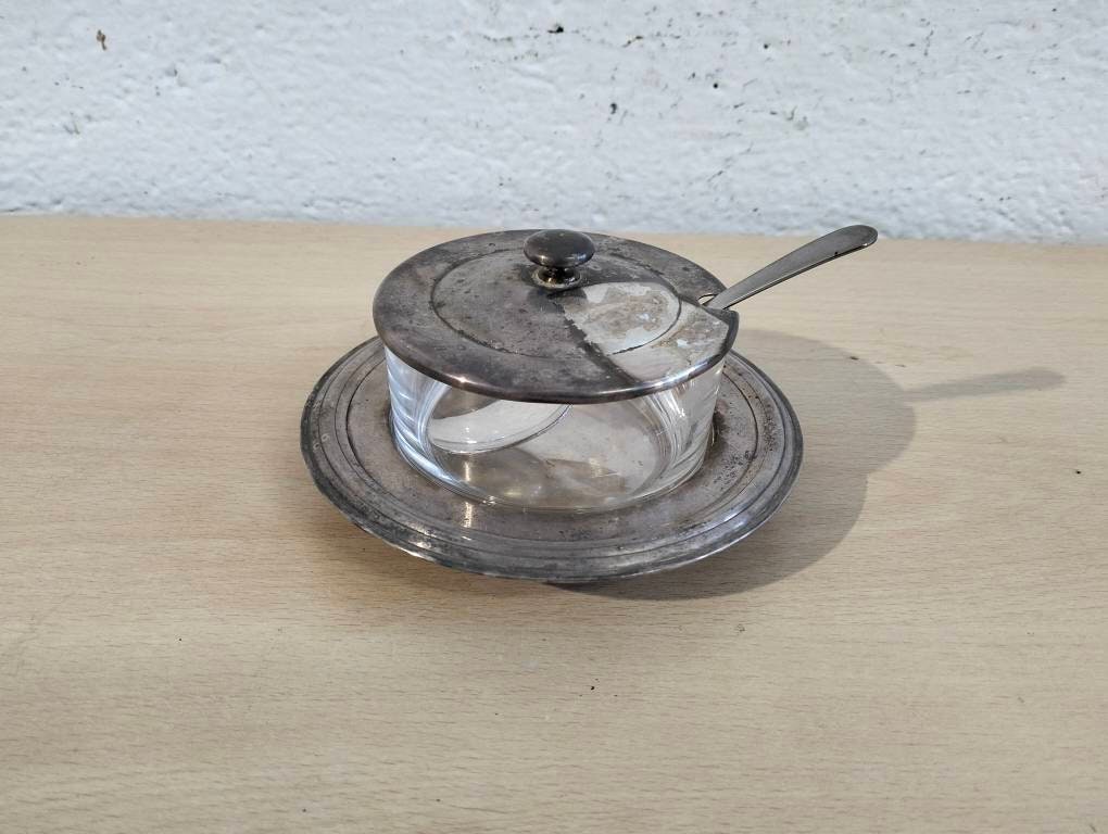 Zuccheriera con piattino in silver