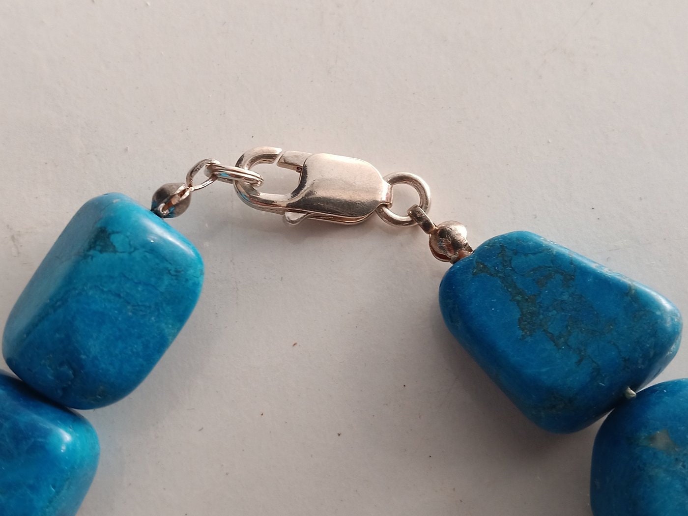 Collana con Pendente in Argento 925 e Pietre Minerali Blu - Eleganza Raffinata