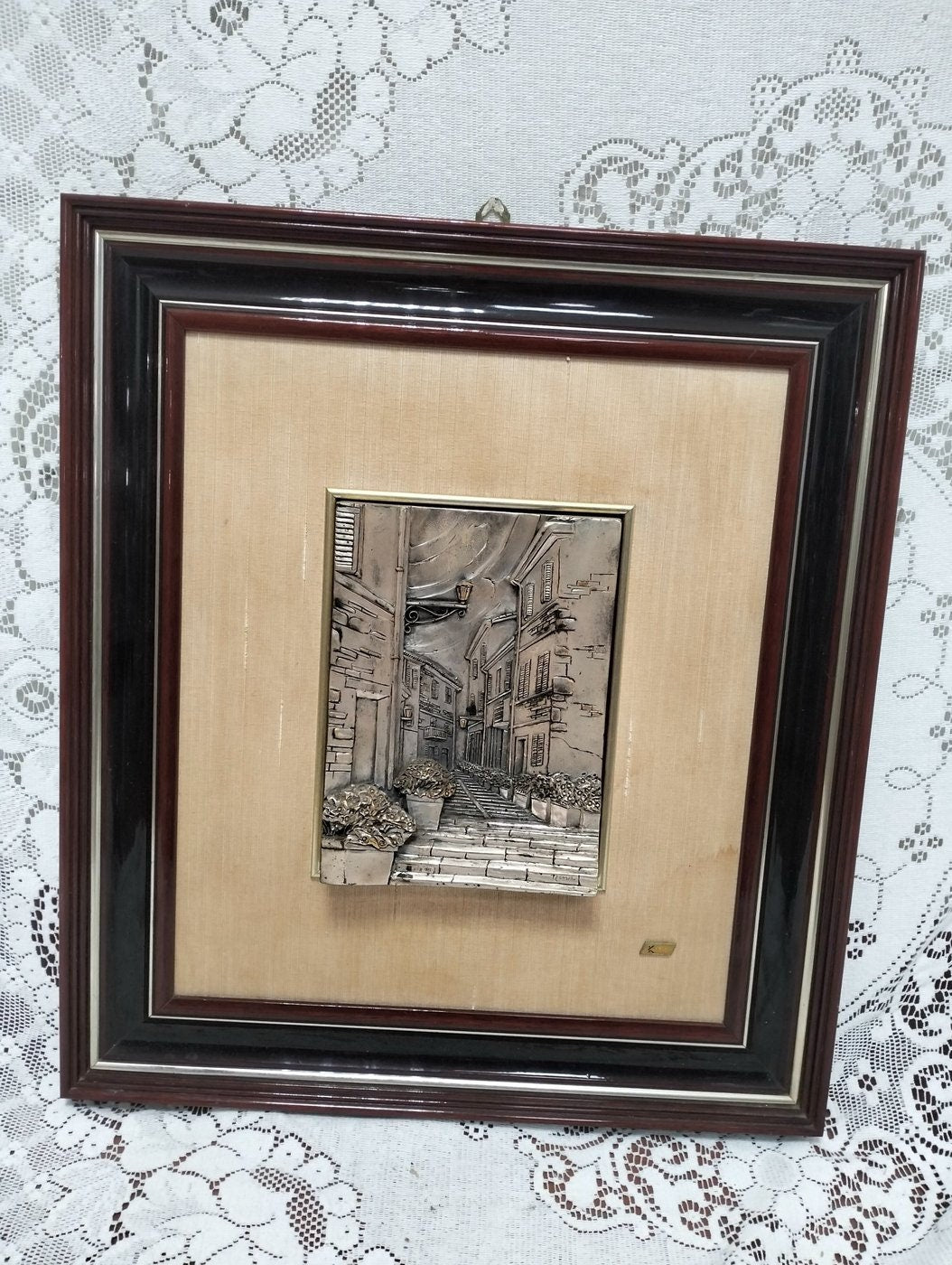 Quadro in Rilievo in Argento 800 con Cornice - Eleganza e Arte in un Unico Pezzo