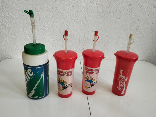 Lotto di 4 Borracce da Collezione Coca-Cola e Sprite