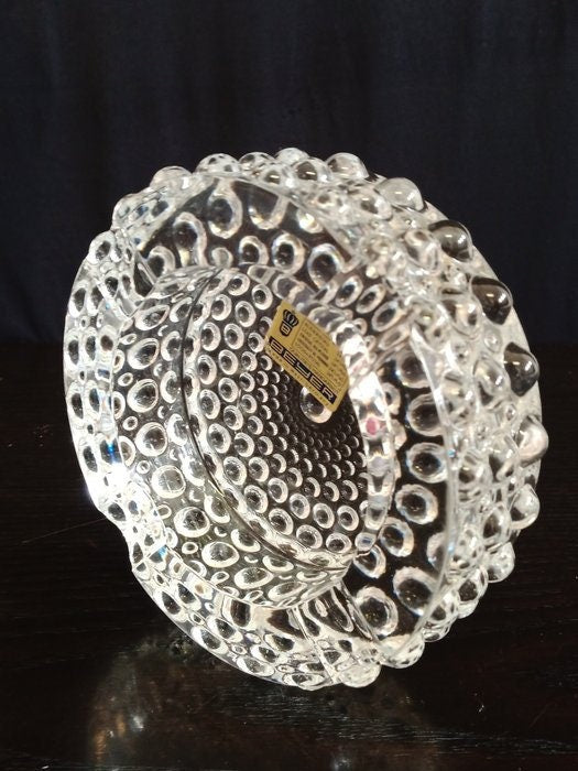 posacenere con boccioli di cristallo Op Art