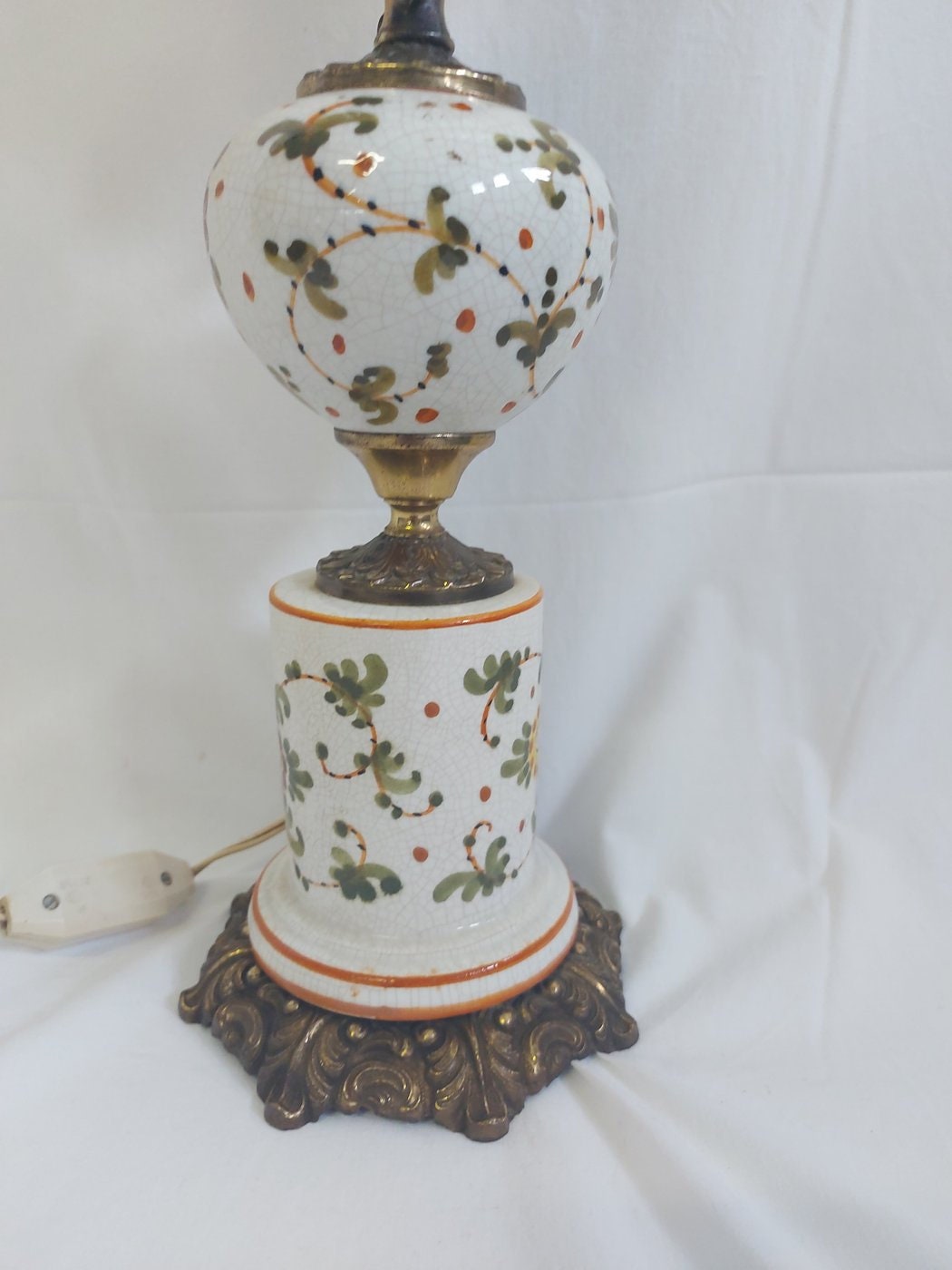 Lampada da Tavolo Vintage in Ceramica e Ottone Anni '50 - Eleganza Retrò per la Tua Casa