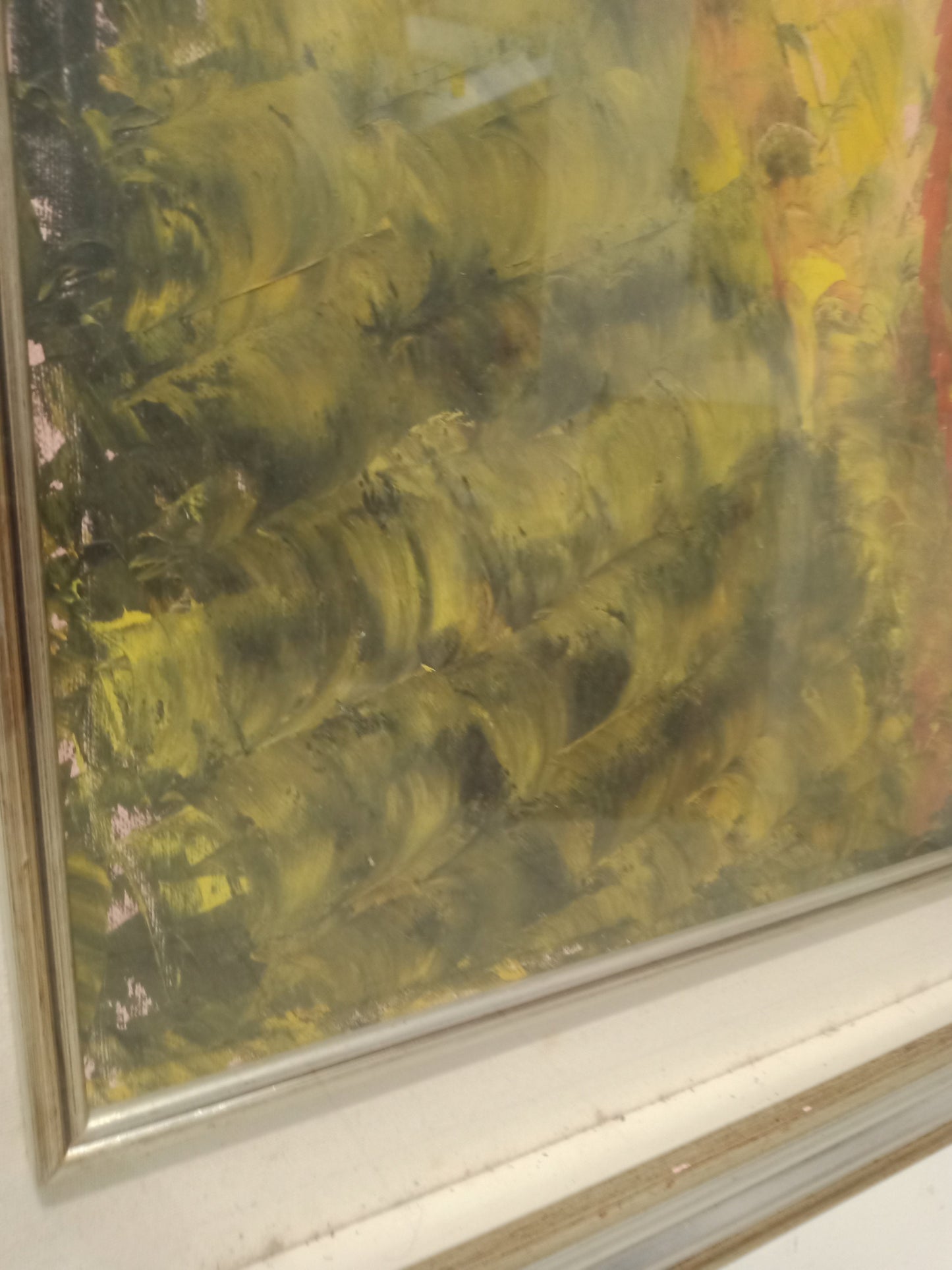 Hand painted picture with multiple colors depicting a heart
