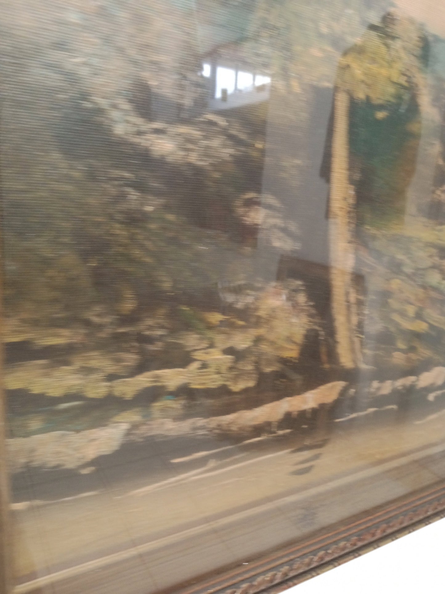 Antique oil painting on canvas