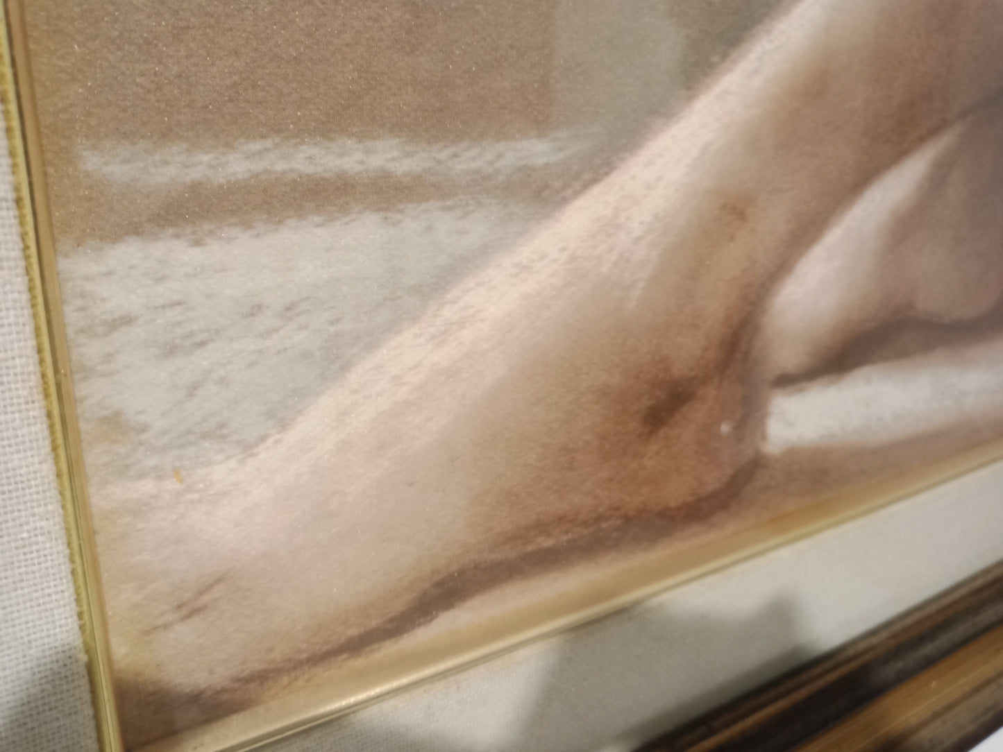 Quadro dipinto nudo di una donna seduta