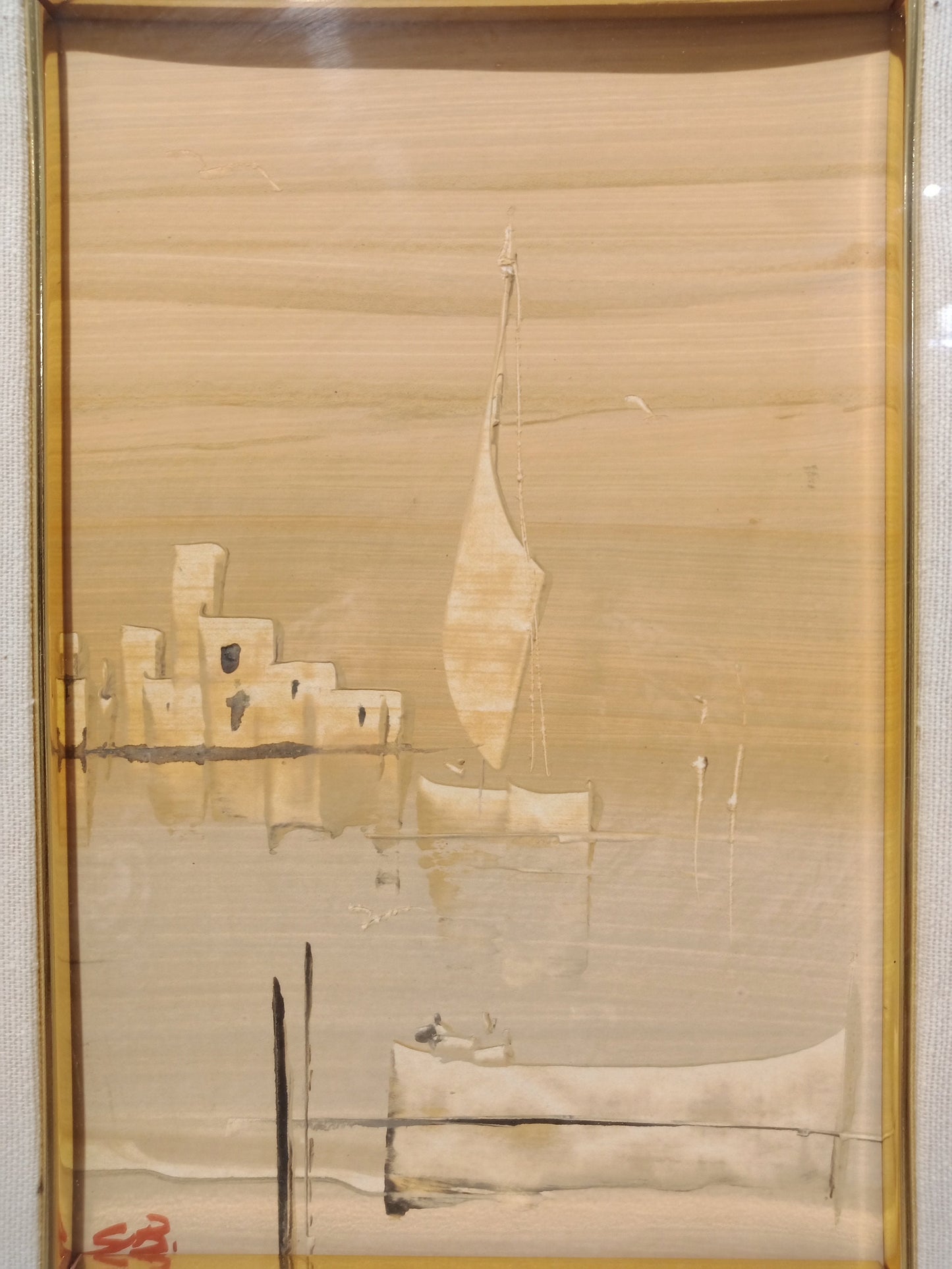 Quadro acquerello barca a vela