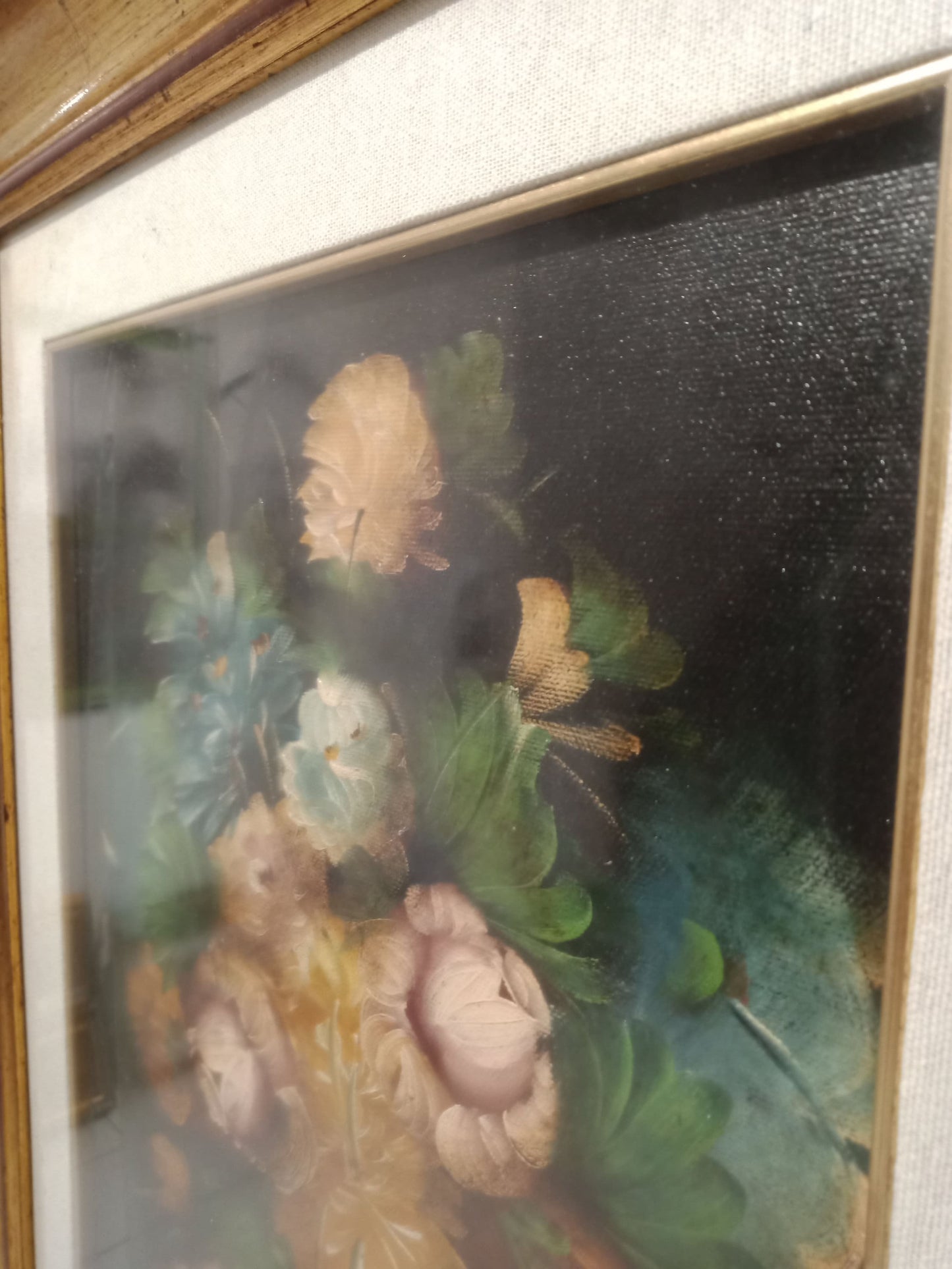 Vase with roses and flowers oil painting