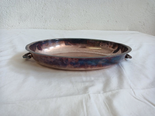 vintage tray in silver plated
