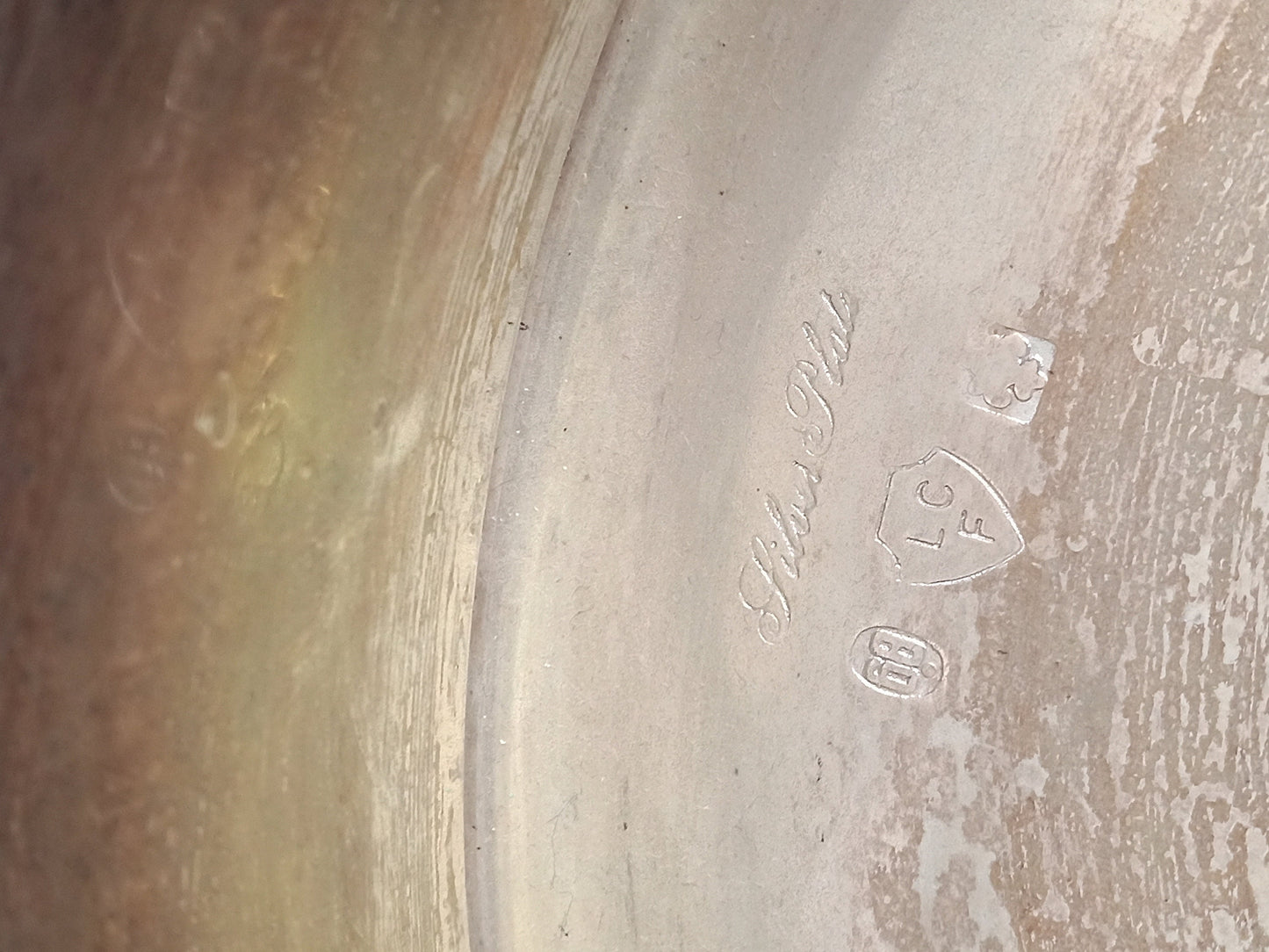 vintage tray in silver
