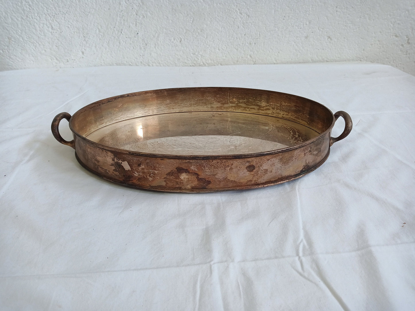 vintage tray in silver