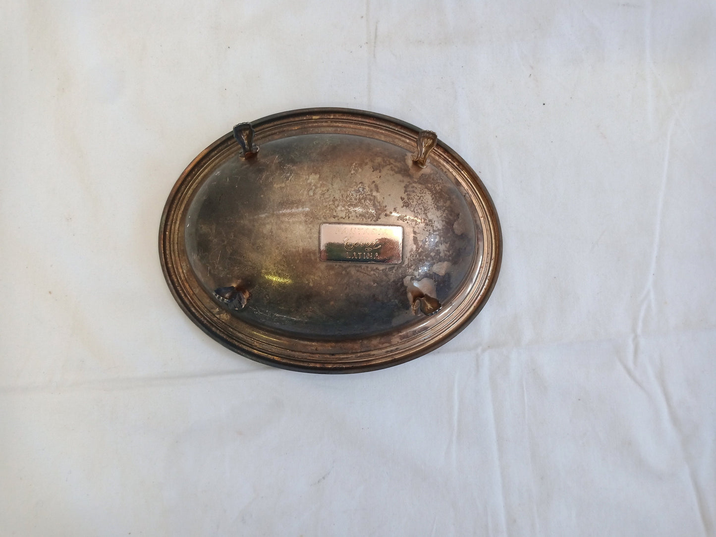 vintage tray in silver 16,50 x 12,50 x 5,50 cm