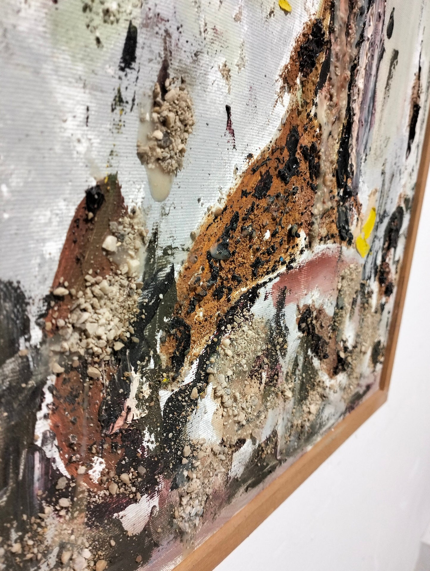 Quadro dipinto a mano albero in rilievo