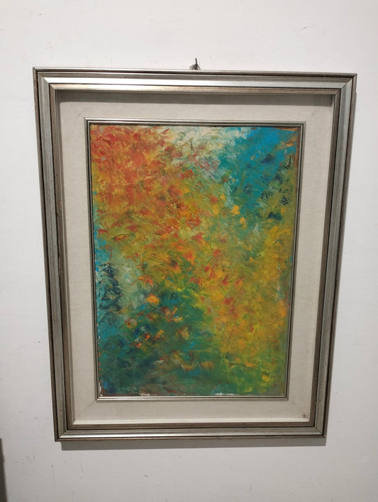 Colorful abstract hand painted picture