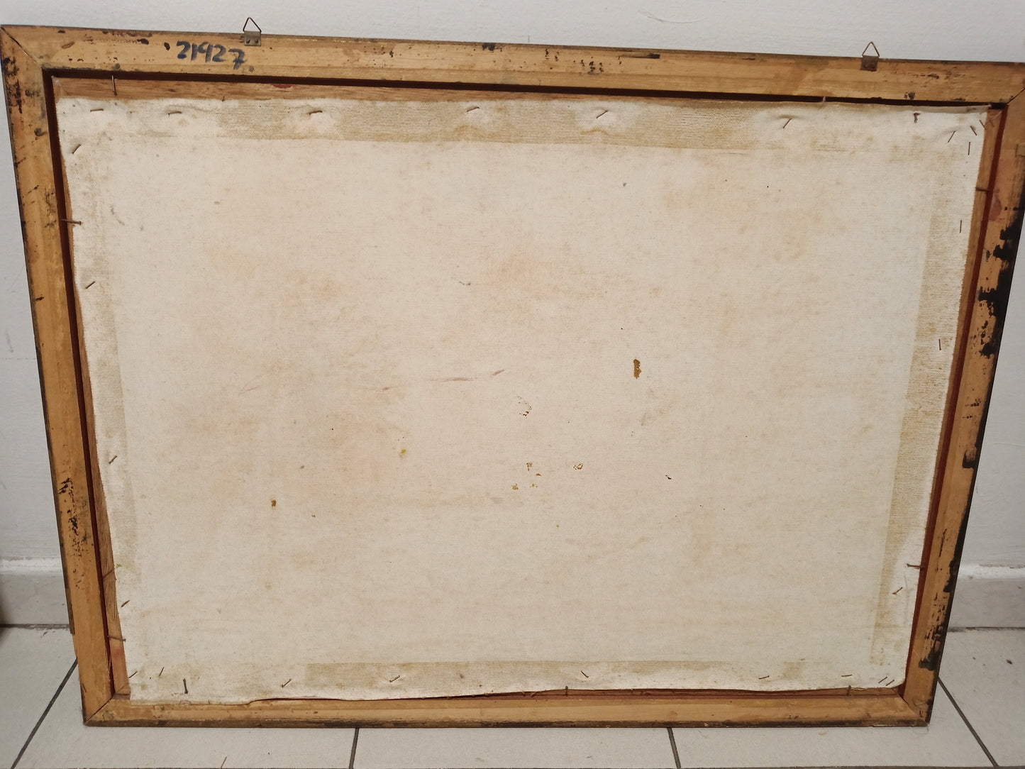 Antique oil painting on canvas