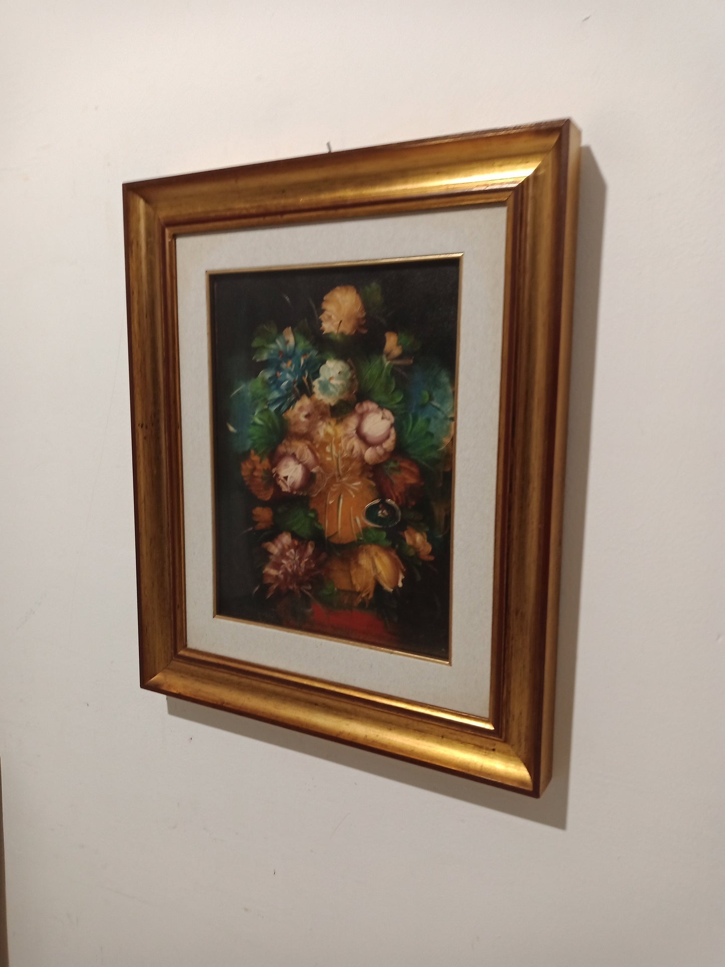 Vase with roses and flowers oil painting