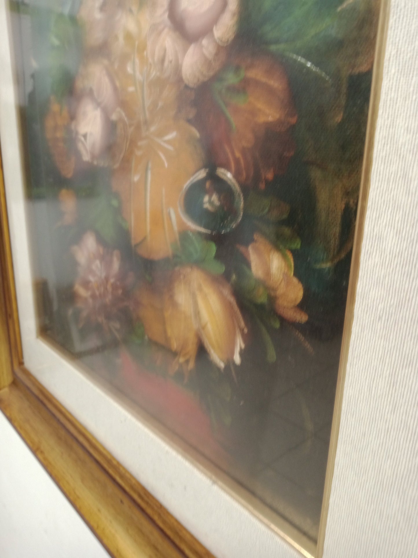 Vase with roses and flowers oil painting