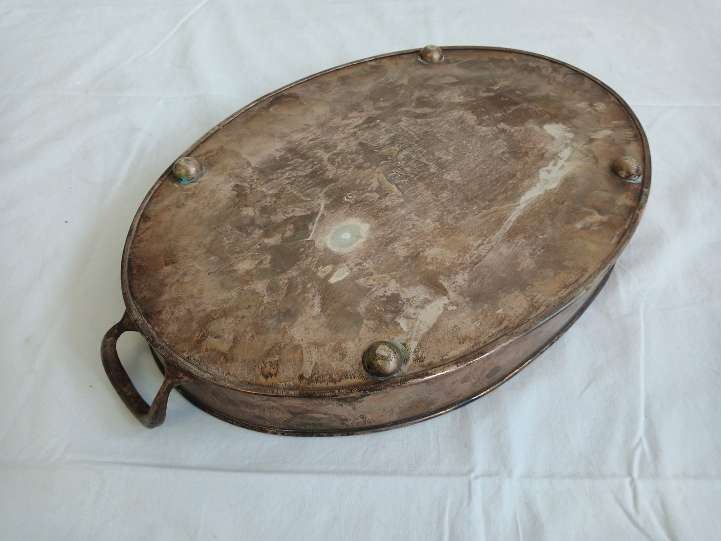 vintage tray in silver