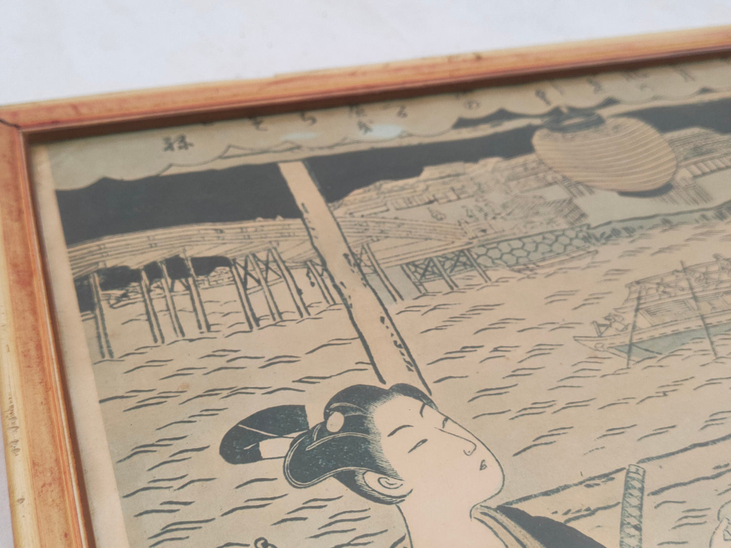 Stampo Antico Giapponese con Donne in Kimono e Tè - Eleganza Senza Tempo