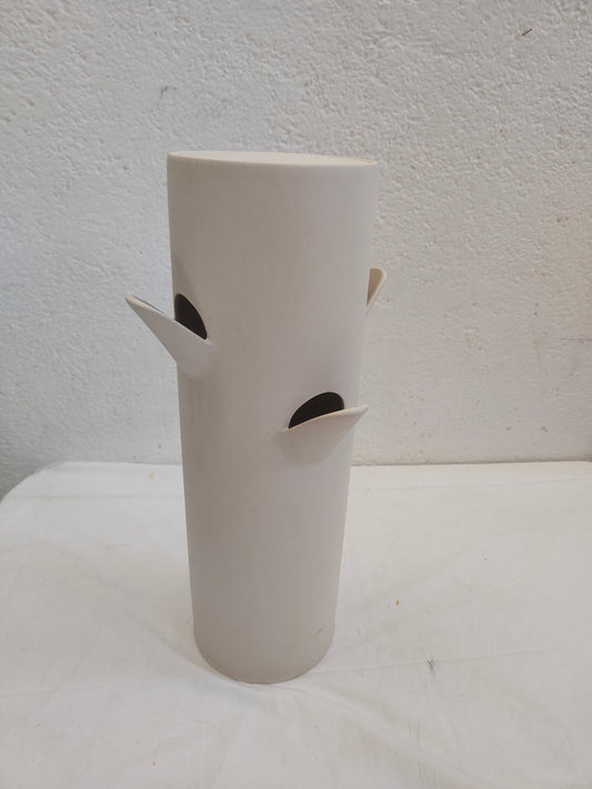 Fioriera Vintage IKEA PS Stock Olga Popyrina - Ceramica Bianca Bisque - Elegante Vaso da Tavolo