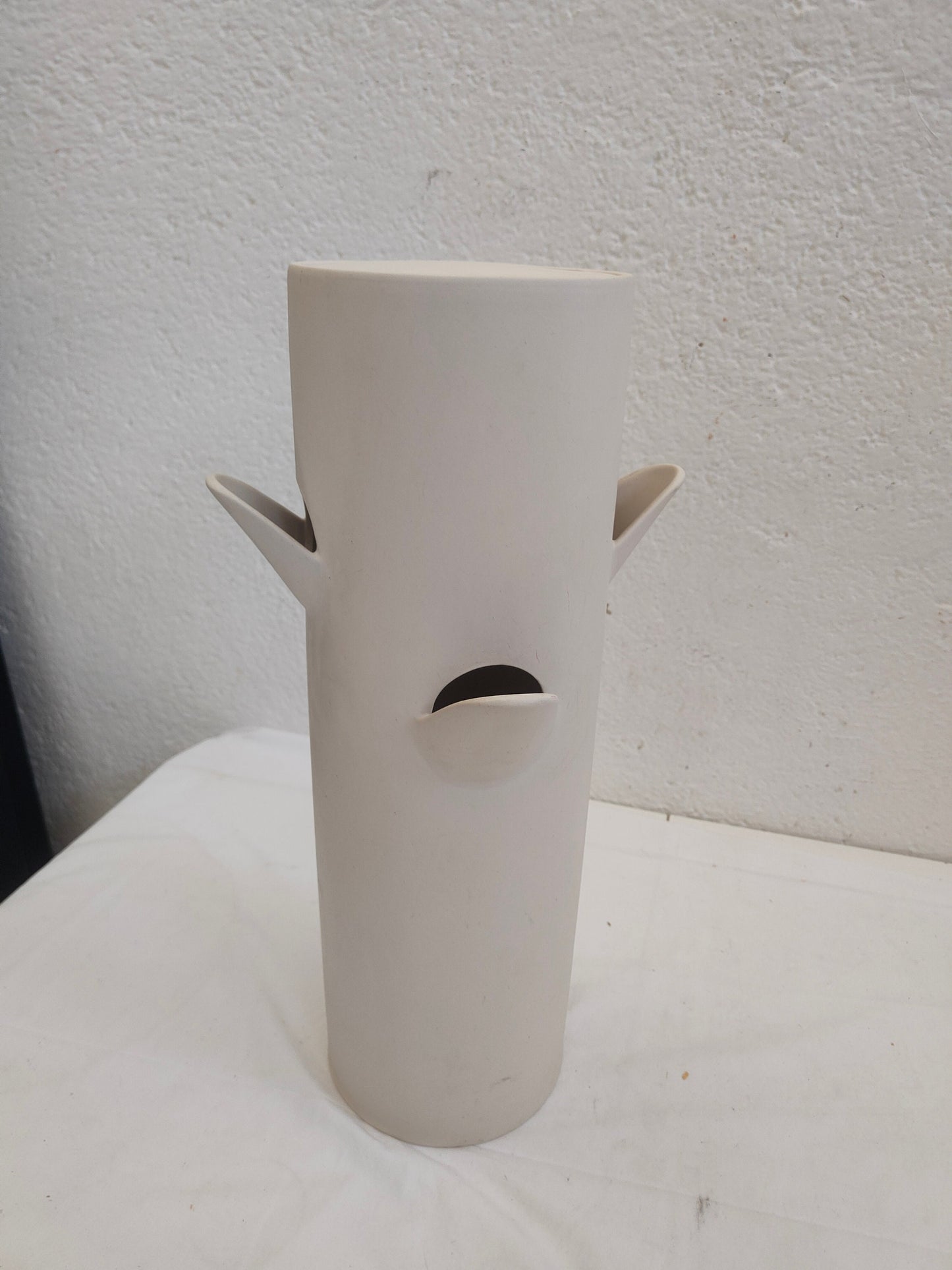 Fioriera Vintage IKEA PS Stock Olga Popyrina - Ceramica Bianca Bisque - Elegante Vaso da Tavolo