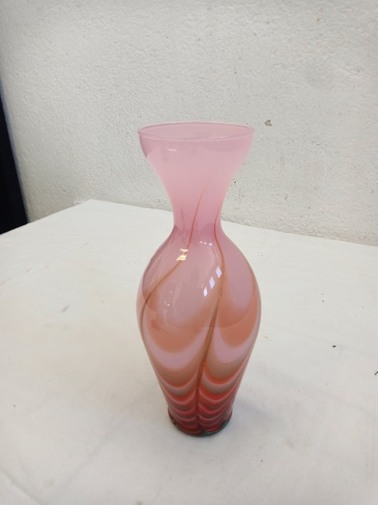 Vaso Murano Rosa e Marrone - Arte Vetraria Fatta a Mano