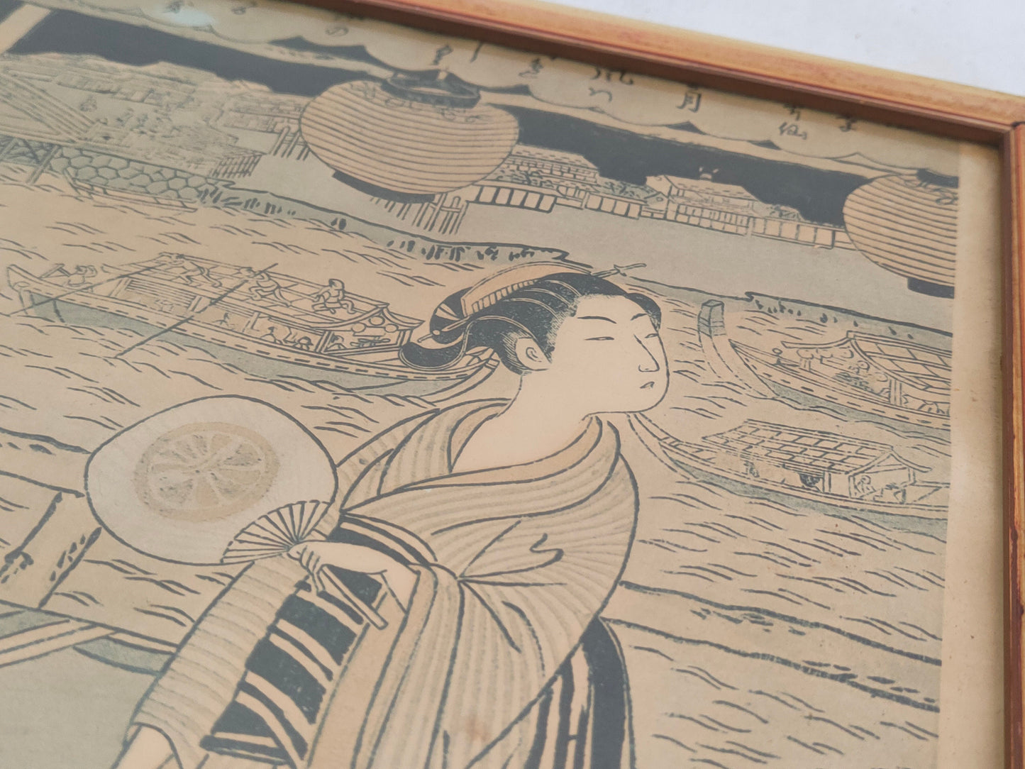 Stampo Antico Giapponese con Donne in Kimono e Tè - Eleganza Senza Tempo