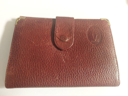 Portafoglio da Donna Cartier Paris in Pelle Rossa Bordeaux