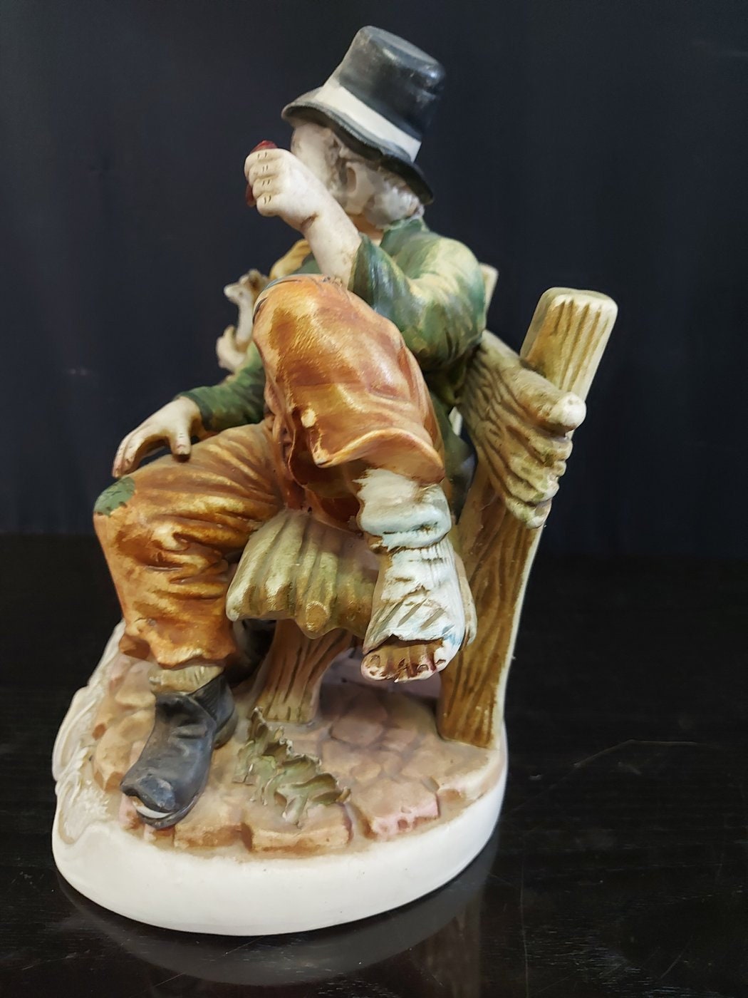 Statuina Vintage in Ceramica Uomo Inglese con Cappello - Collezione '900