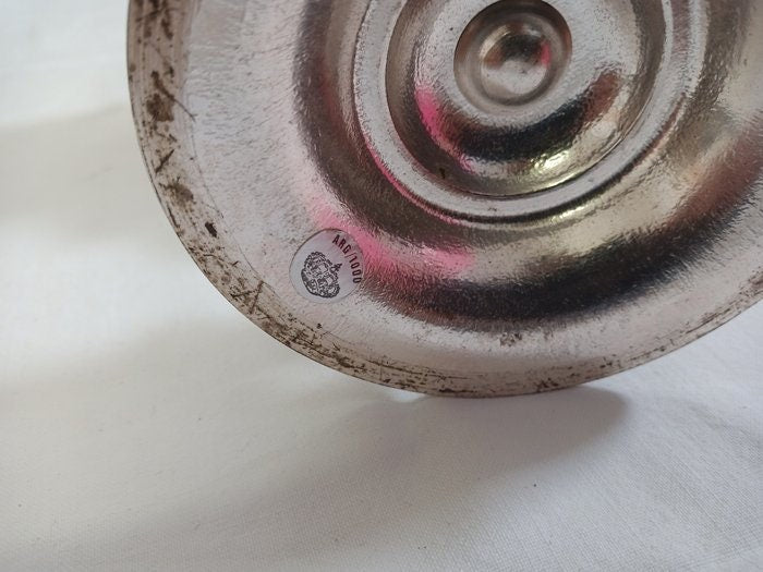 Antica Coppa in Argento 1000 con Base - Eleganza e Stile Intramontabile