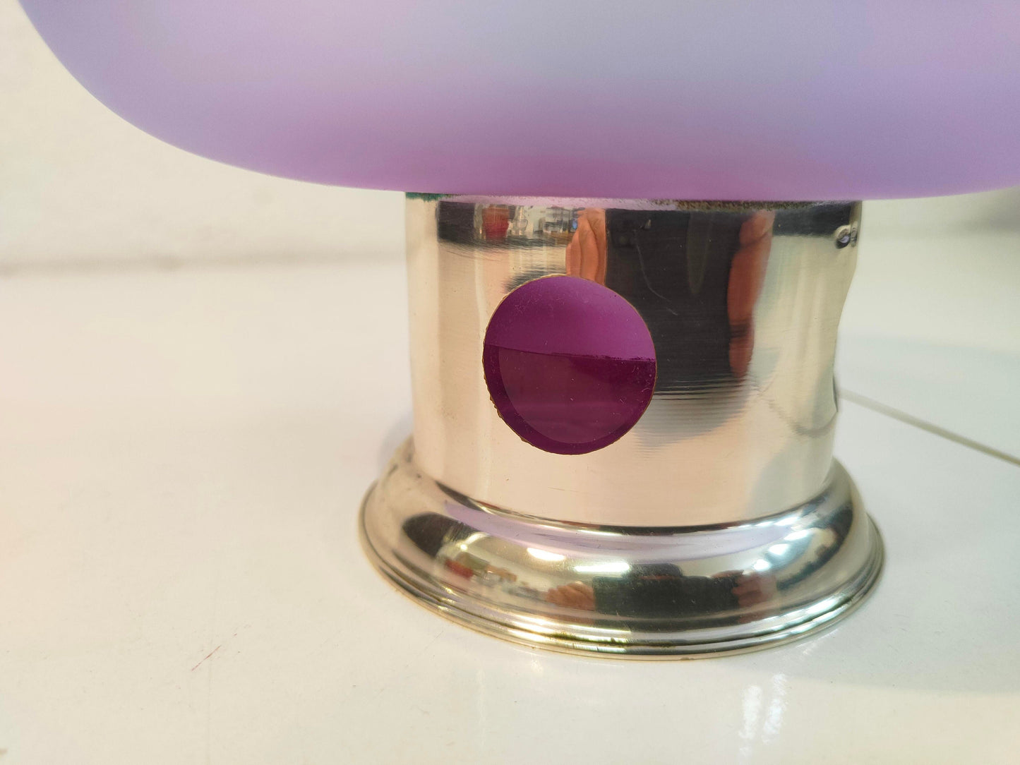 Coppa in Cristallo Viola con Base in Argento 800: Un Gioiello di Eleganza e Stile
