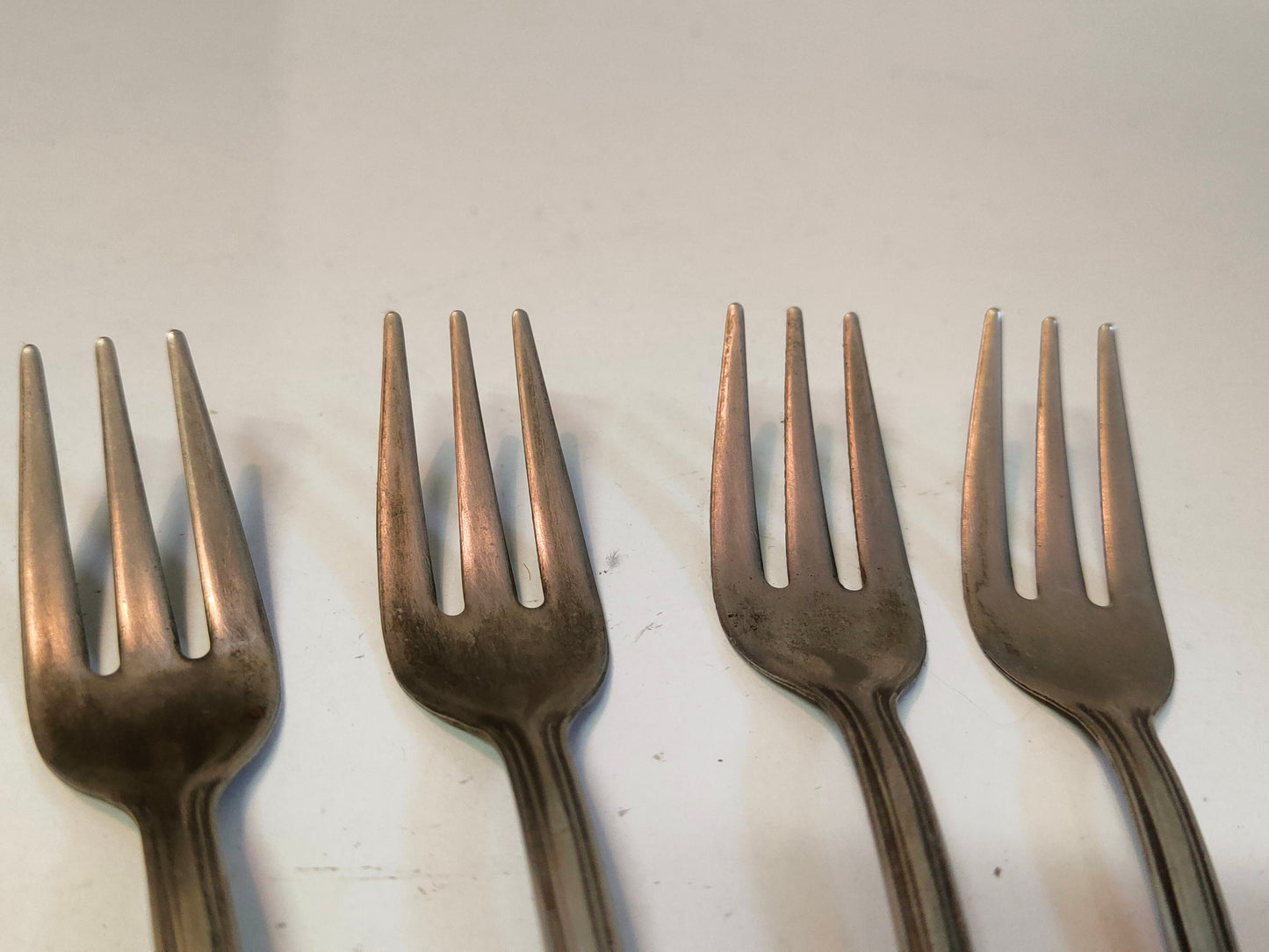 4 forchette Placcate Argento Antiche Vintage