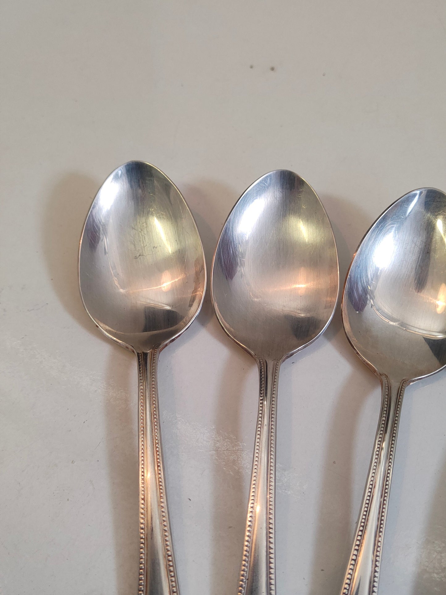 5 Cucchiai Placcati Argento Antico Vintage Stile Impero Elegante