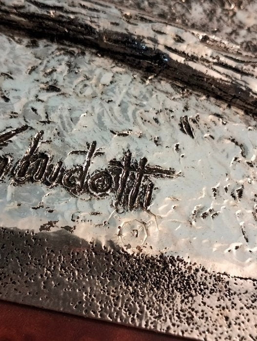 Quadro Rilievo in Argento Laminato "Due Cavalli" di Ghidotti - Un'opera d'arte unica