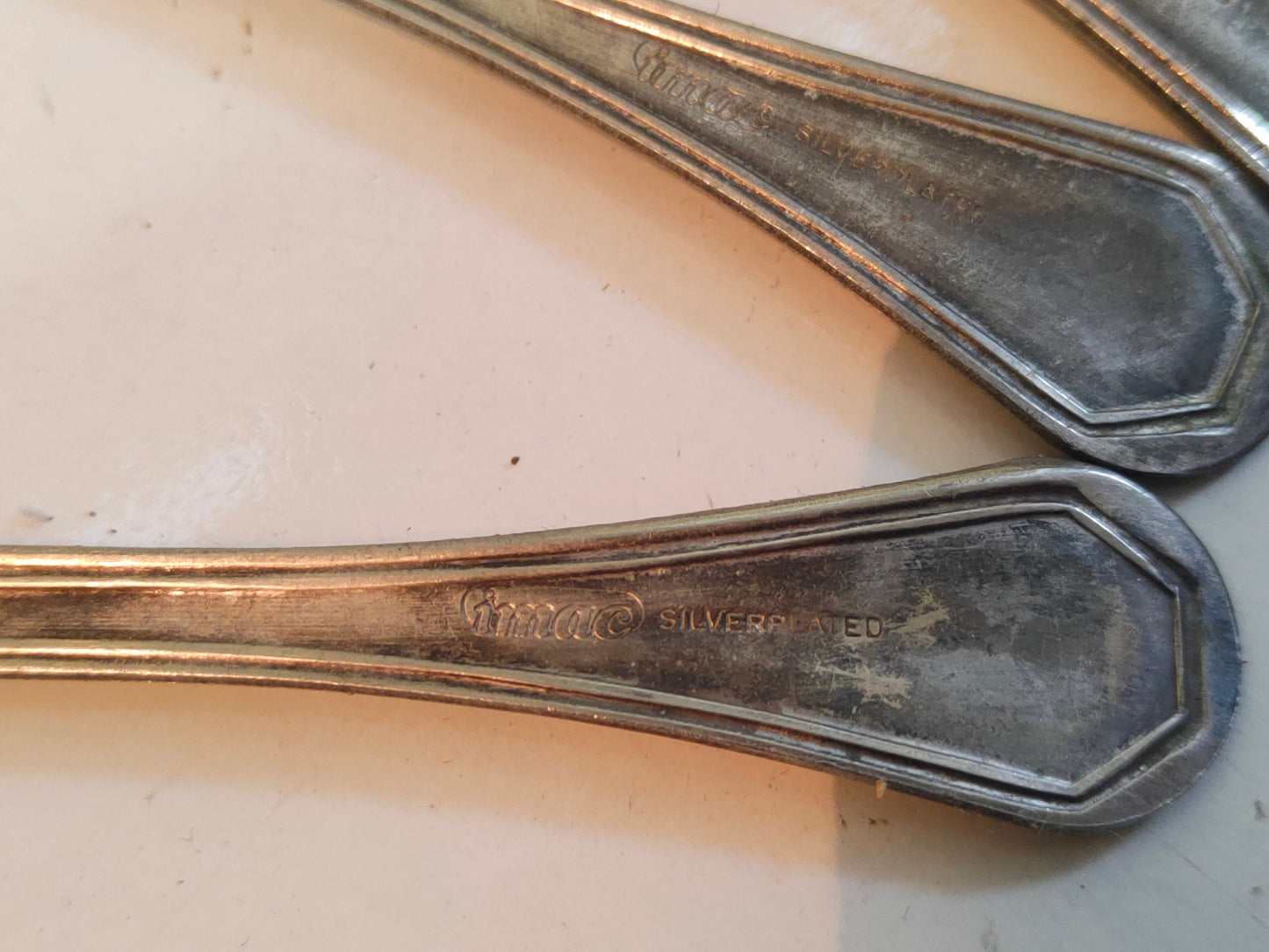 4 forchette Placcate Argento Antiche Vintage