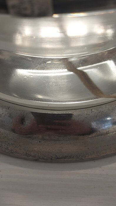Porta Zucchero Vintage da Bar - Zuccheriera Anni 80/90 Argento Placcato - Con Ciotola in Vetro e Cucchiaio Dorato