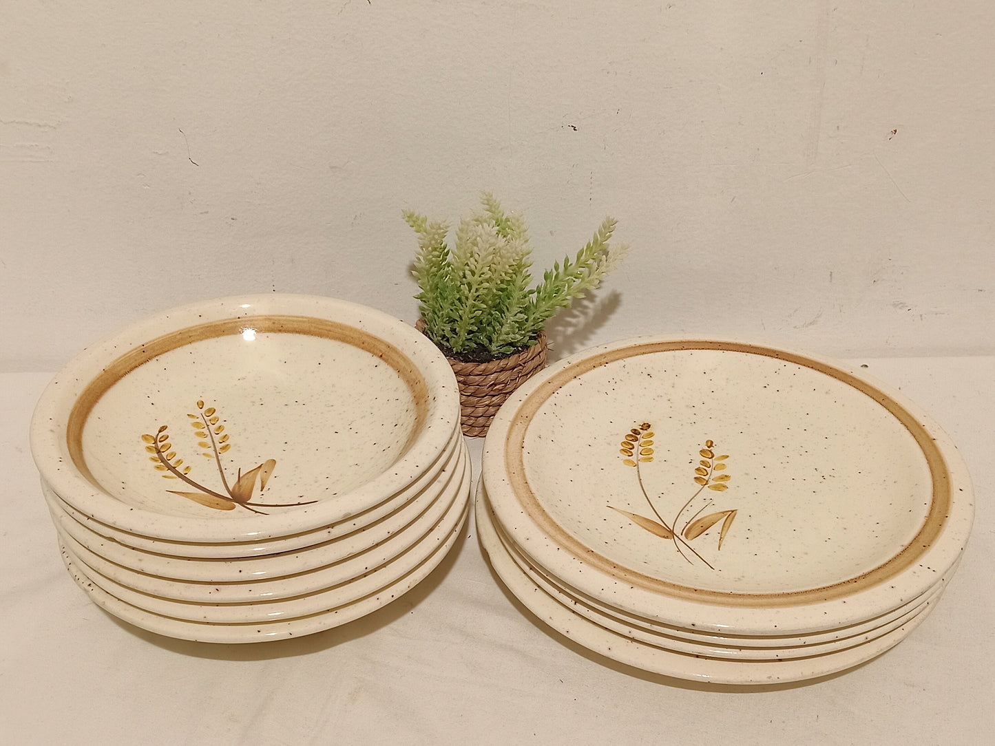 Servizio Piatti Vintage ceramica CCC - Made in Italy - Dipinti a Mano