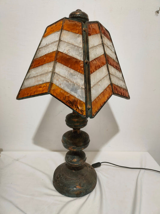 Lampada da Tavolo Brutalista Longobard Anni '70: Un Pezzo Unico per Arredare con Stile