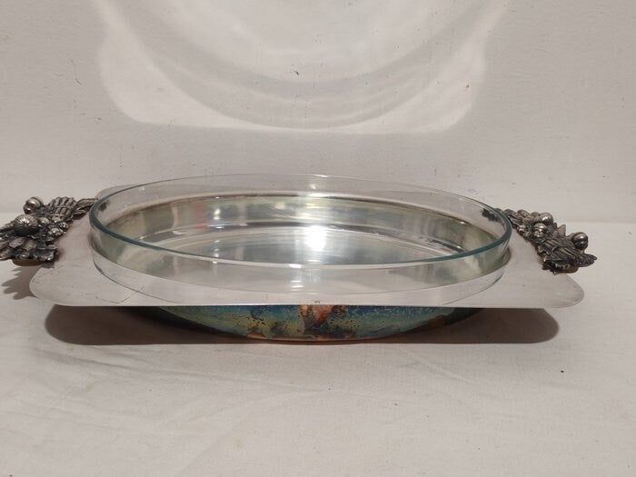 Vassoio da Portata Placcato Argento FAF e Pirofila Pyrex: Un'Eleganza senza Tempo per la Tua Tavola