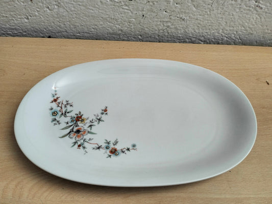 Vassoio vintage in porcellana Bavaria W. Germany - Decorato a mano - 34,50 x 22,50 cm