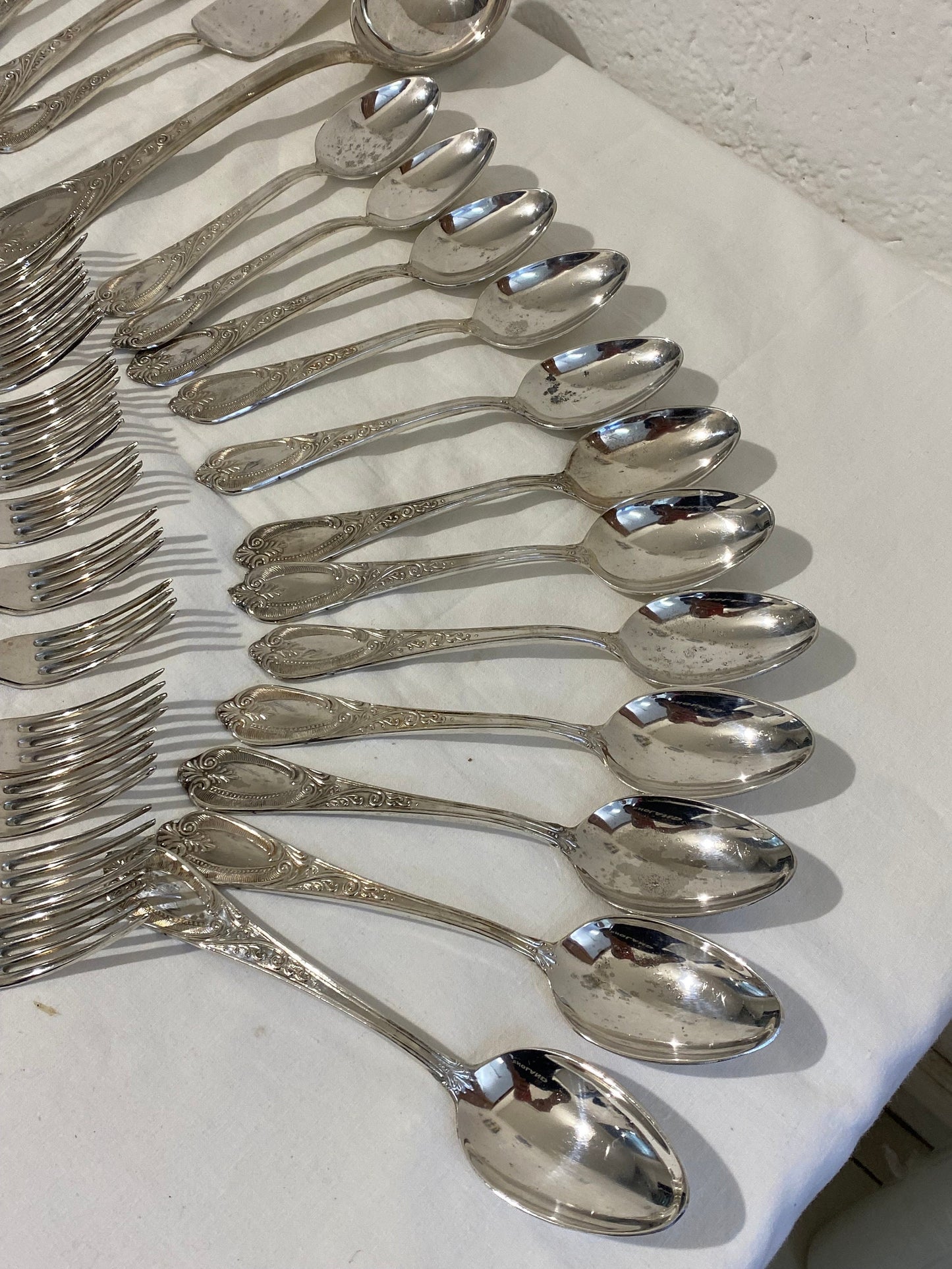 Servizio Posate/servizio per dolci in Argento placcato: Tradizione/Lusso per la Tua Tavola/eventi-regalo speciali/festa/anniversario (64pz)