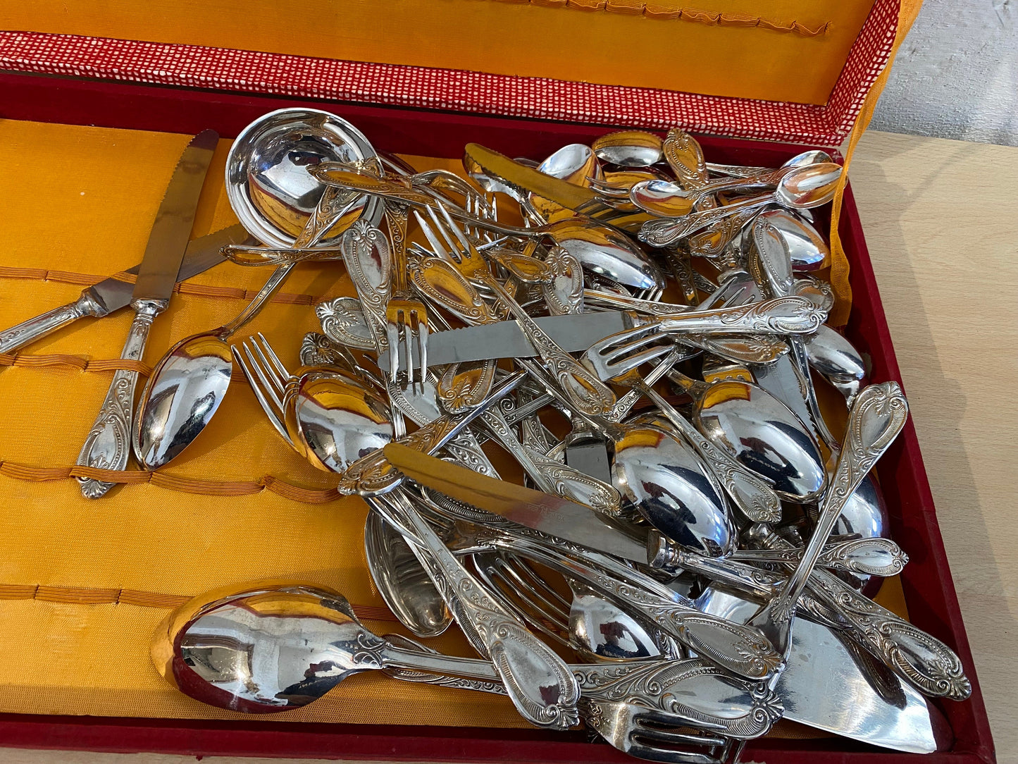 Servizio Posate/servizio per dolci in Argento placcato: Tradizione/Lusso per la Tua Tavola/eventi-regalo speciali/festa/anniversario (64pz)
