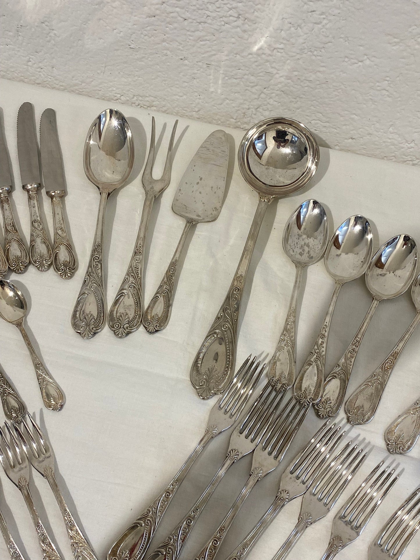Servizio Posate/servizio per dolci in Argento placcato: Tradizione/Lusso per la Tua Tavola/eventi-regalo speciali/festa/anniversario (64pz)