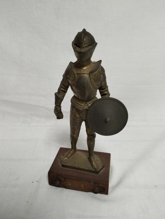 Statua Cavaliere in Armatura Bronzo - Decorazione Medievale, Arredo Casa, Idea Regalo